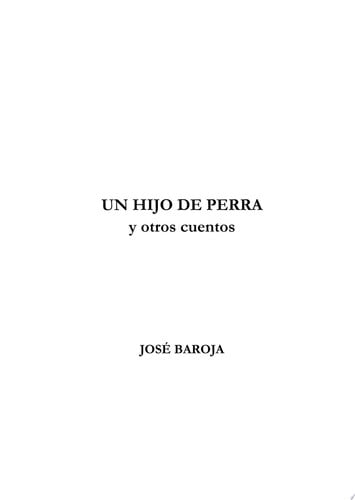 Un hijo de perra y otros cuentos