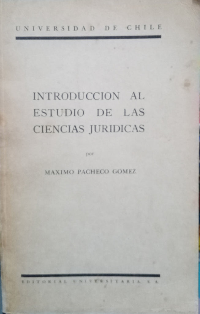 Introducción al estudio de las ciencias jurídicas