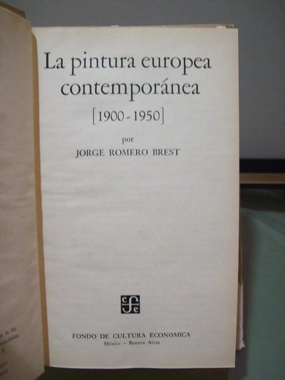 La Pintura Europea Contemporánea (1900-1950)