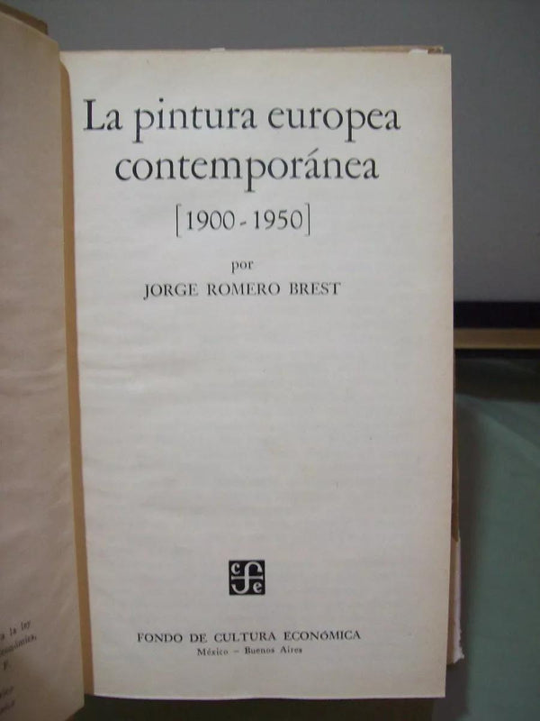 La Pintura Europea Contemporánea (1900-1950)