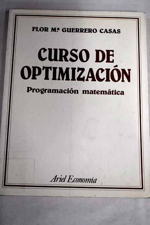 CURSO DE OPTIMIZACION (ARIEL).