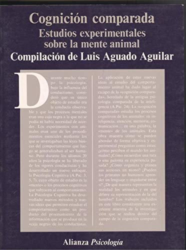 Cognición comparada: Estudios experimentales sobre la mente animal