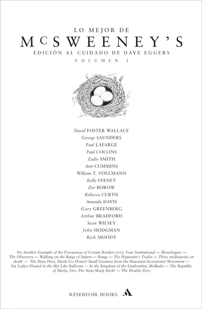Lo mejor de McSweeney's - Vol. I (Reservoir)