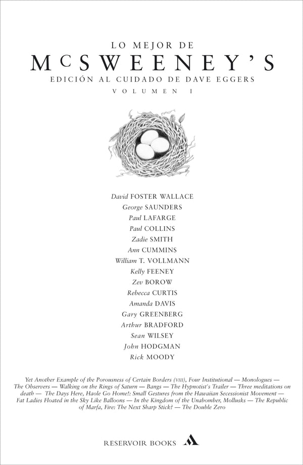 Lo mejor de McSweeney's - Vol. I (Reservoir)