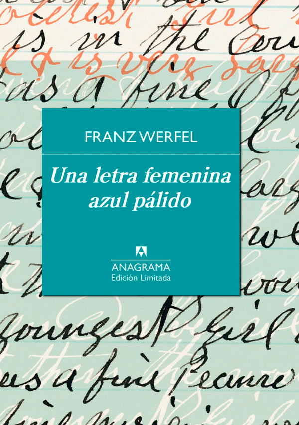 Una letra femenina azul pálido