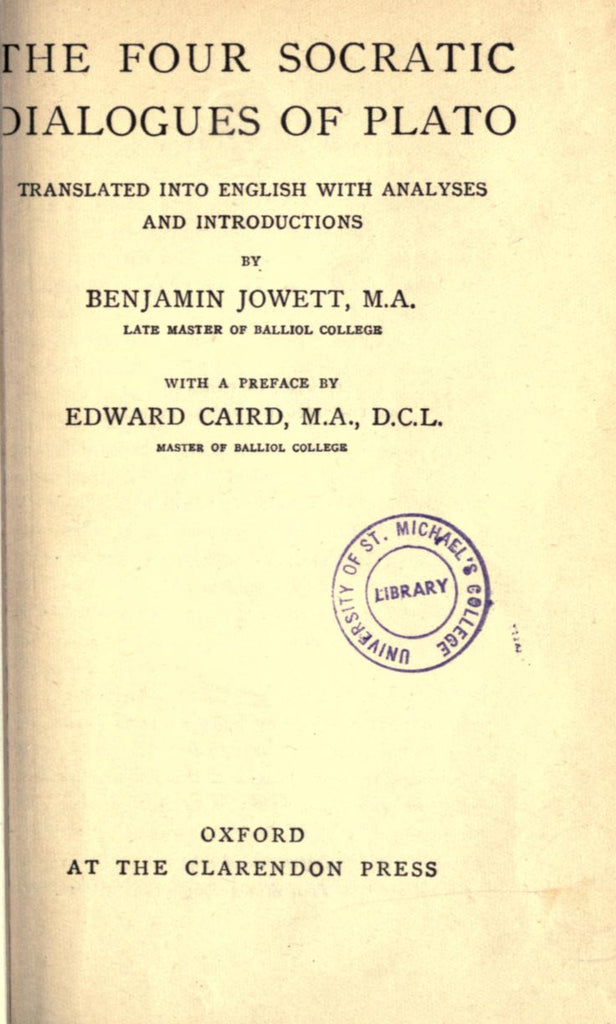 Four Dialogues of Plato