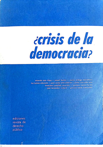 ¿crisis de la democracia?