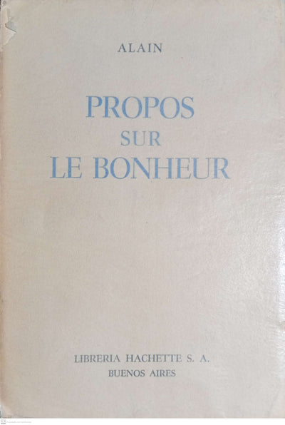 Propos sur le Bonheur