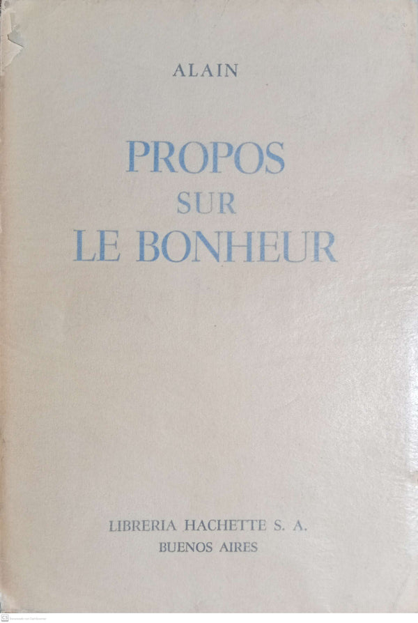 Propos sur le Bonheur