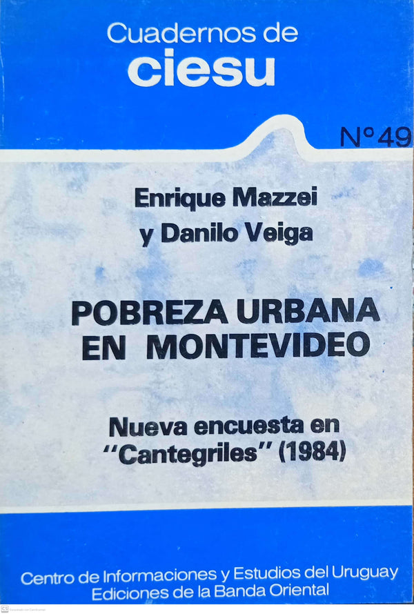 Pobreza urbana en Montevideo : nueva encuesta en 