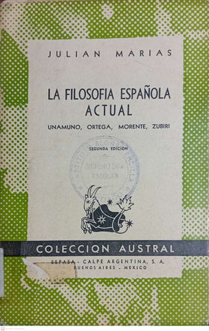 La Filosofia Española Actual