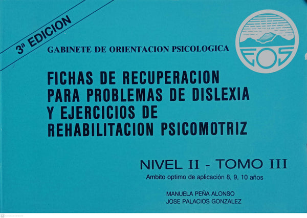 Fichas de recuperación de dislexia-psicomotricidad: nivel II