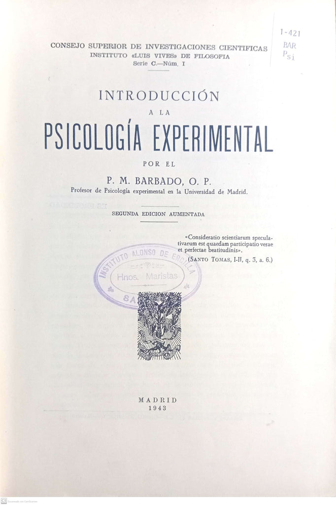 Introduccion a la Psicologia Experimental - TOMO II