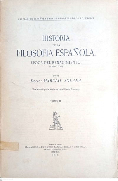 MENENDEZ PELAYO Y LA FILOSOFIA ESPAÑOLA - TOMO II