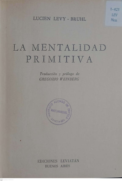 La Mentalidad Primitiva