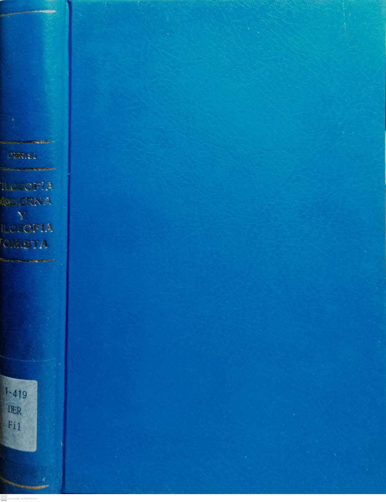 FILOSOFIA MODERNA Y FILOSOFIA TOMISTA - Tomo II