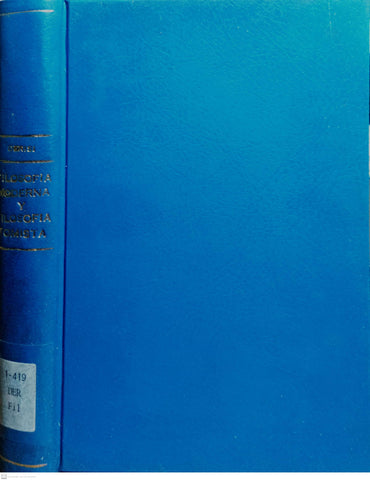 FILOSOFIA MODERNA Y FILOSOFIA TOMISTA - Tomo II