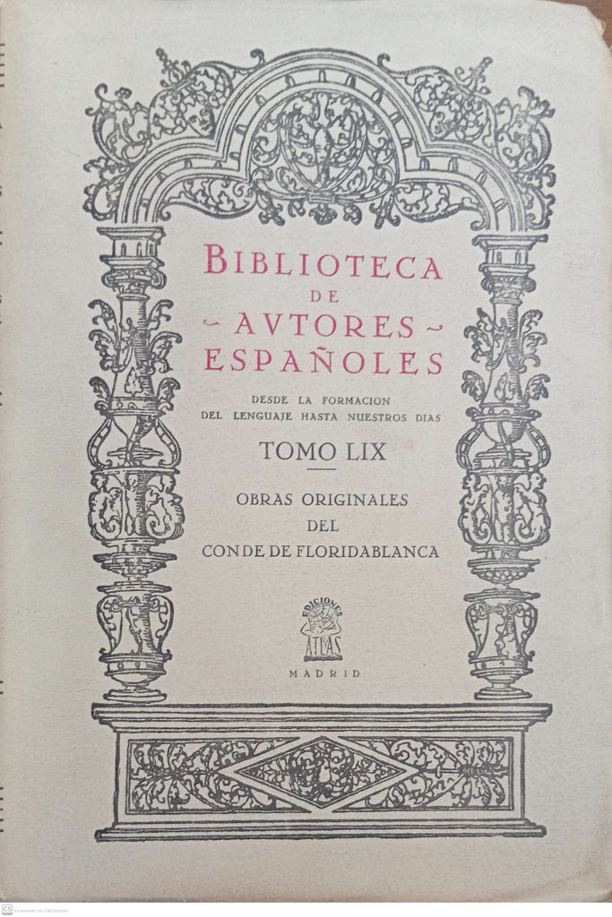 BIBLIOTECA DE AUTORES ESPAÑOLES DESDE LA FORMACION DEL LENGUAJE HASTA NUESTROS DIAS - Tomo LIX