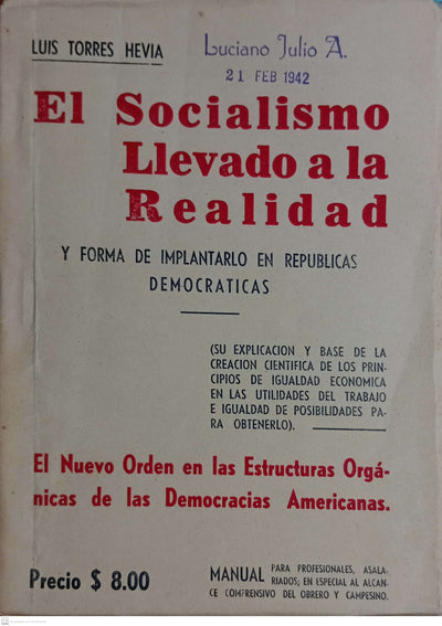 EL socialismo llevado a la realidad. Formas de implantarlo en las republicas democrativas