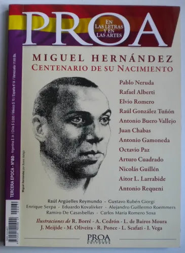 Proa. En las Letras y en las Artes Nº 80: Miguel Hernández. Centenario de su Nacimiento