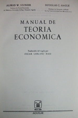 Manual de teoría económica