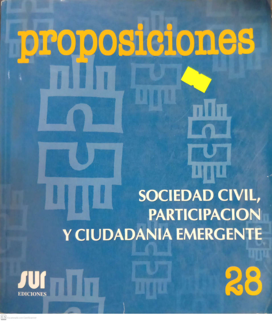 Proposiciones N.º 28: Sociedad civil, participación y ciudadanía emergente