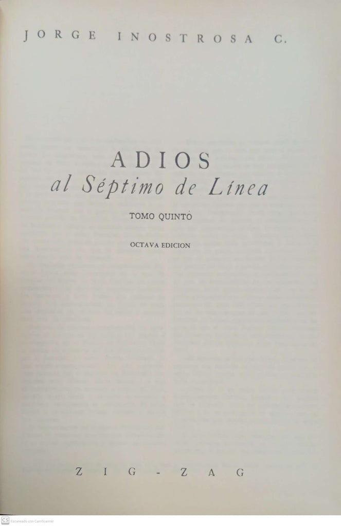 Adiós al Séptimo de Línea (Tomo V: El regreso de los inmortales)