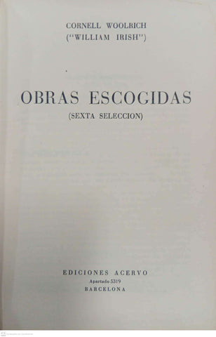 Obras escogidas. Sexta Coleccion