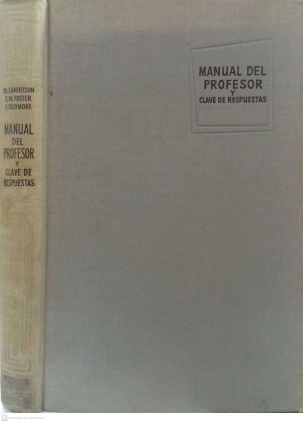 Manual del Profesor y Clave de Respuestas