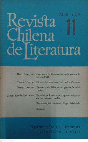 Revista Chilena de Literatura Nº 11 (Abril 1978)