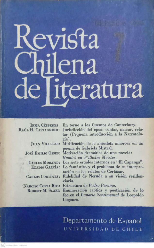 Revista Chilena de Literatura Nº 7