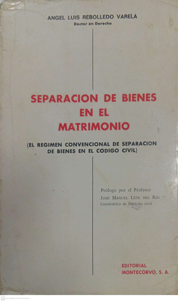 Separación de bienes en el matrimonio