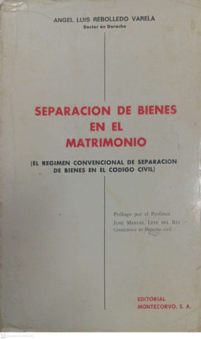 Separación de bienes en el matrimonio