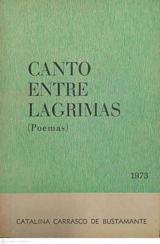 Canto entre lágrimas (Poemas)