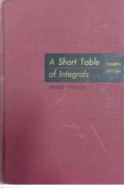 A Short Table of Integrals