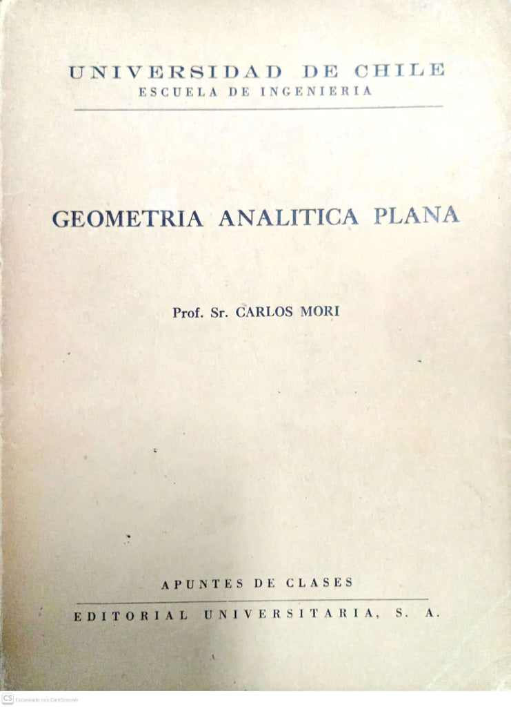 Geometría analítica plana