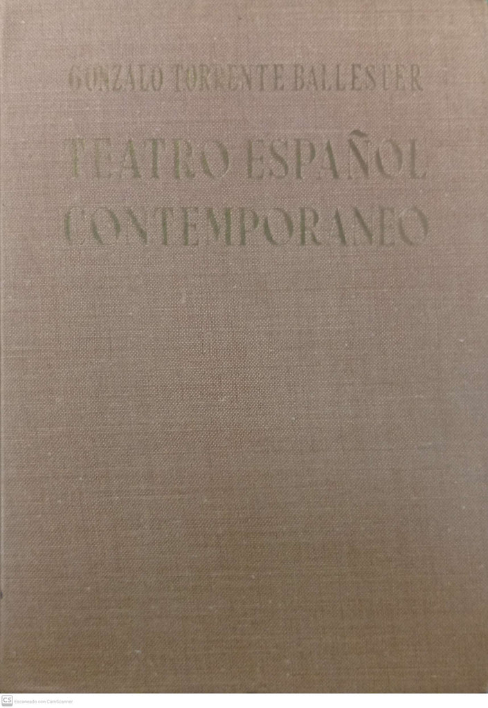 TEATRO ESPAÑOL CONTEMPORANEO