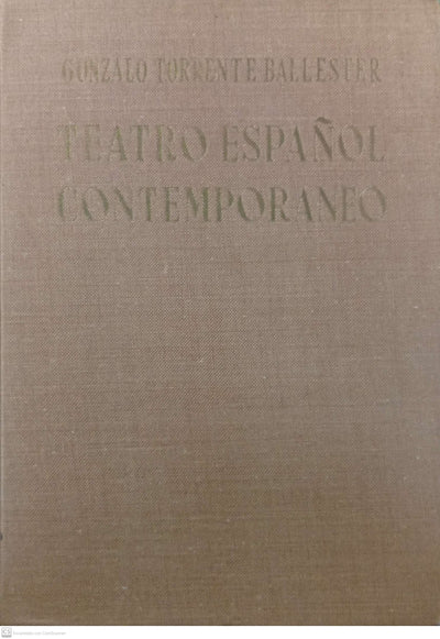 TEATRO ESPAÑOL CONTEMPORANEO