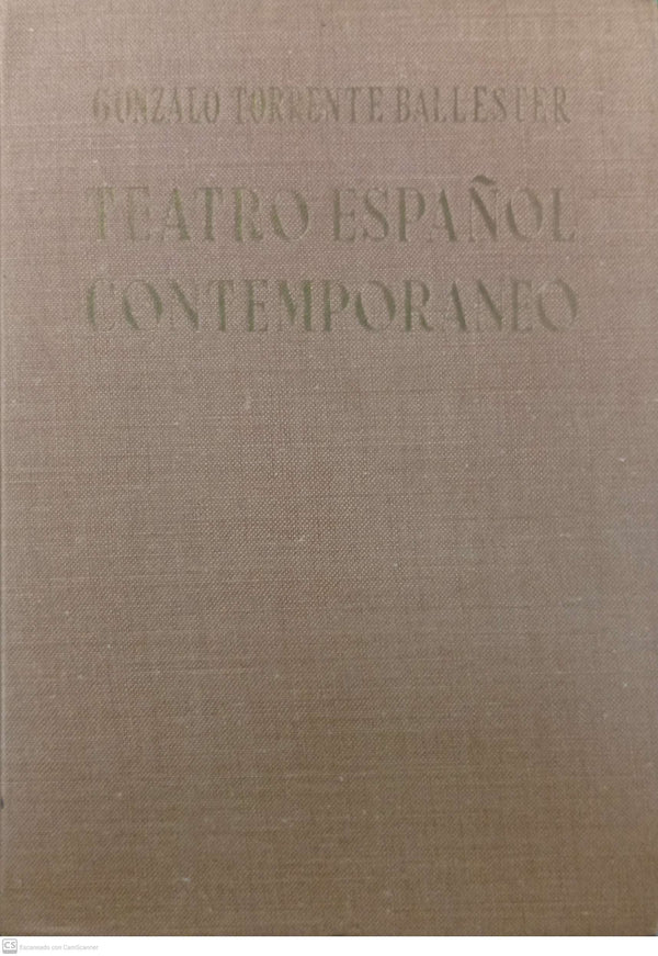 TEATRO ESPAÑOL CONTEMPORANEO