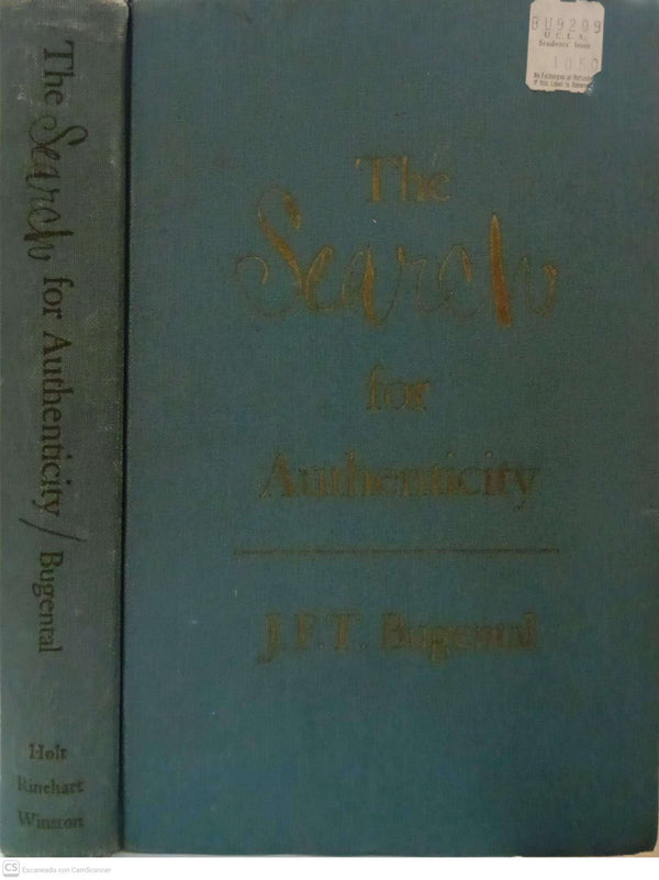 The Search for Authenticity: An Existential-Analytic Approach to Psychotherapy