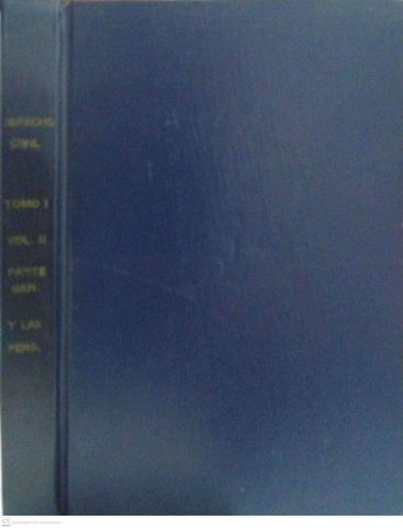 Curso de Derecho Civil – Tomo I, Volumen II, Parte General