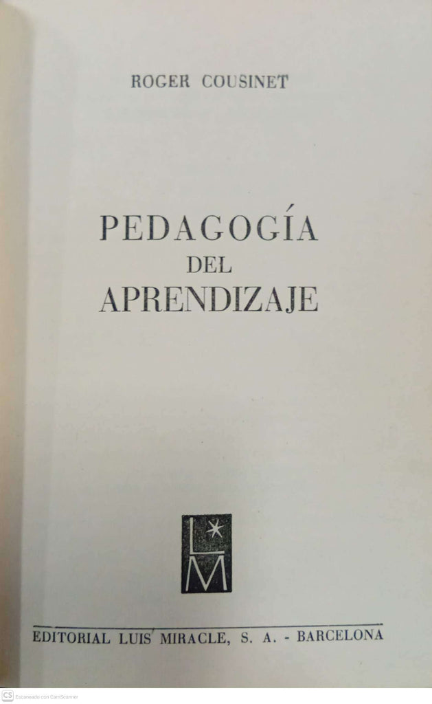 Pedagogía del aprendizaje