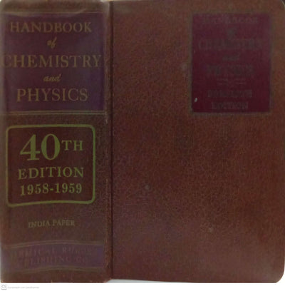 Handbook of Chemistry and Physics – 40th Edition (1958–1959)