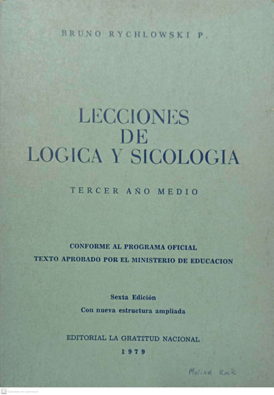 Lecciones De Logica Y Sicologia