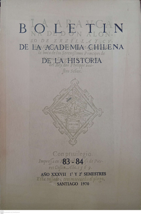 Boletín de la Academia Chilena de la Historia, Números 83-84