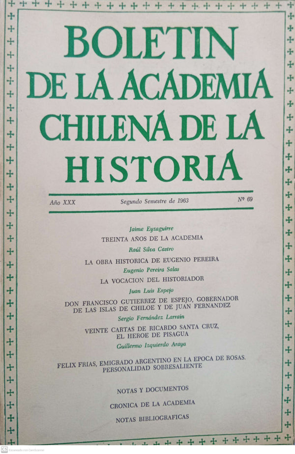 Boletín de la Academia Chilena de la Historia, Número 69