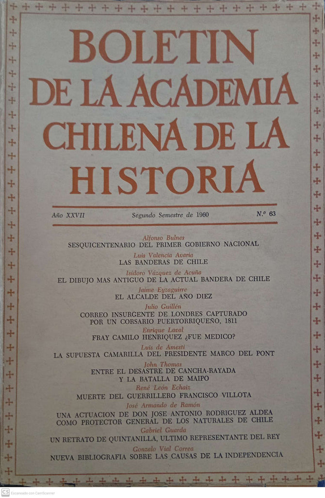 Boletín de la Academia Chilena de la Historia, Número 63