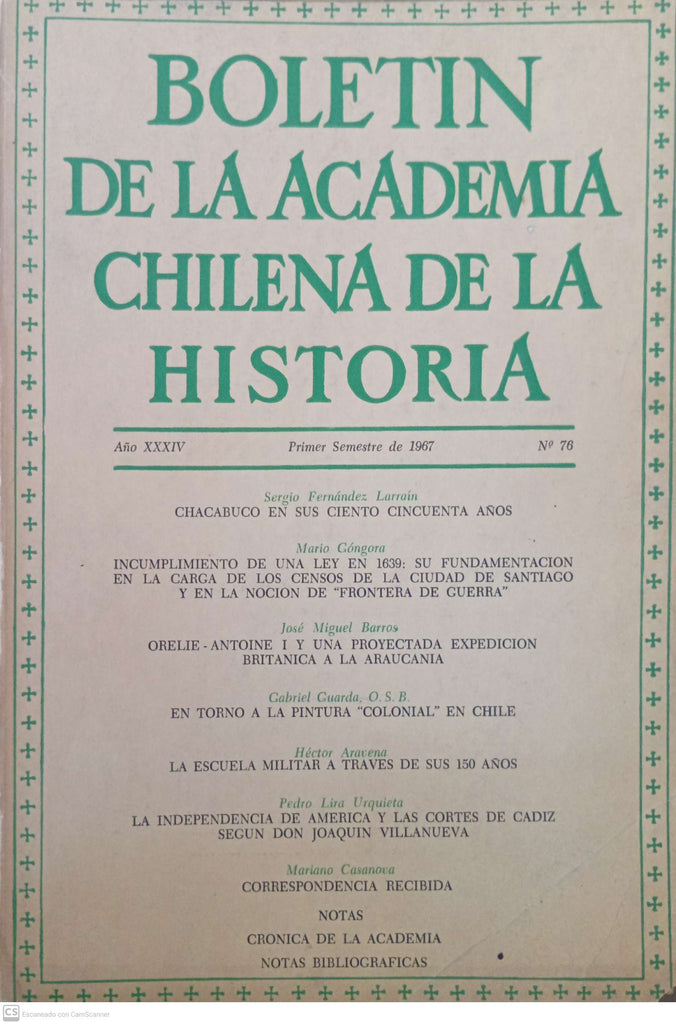 Boletín de la Academia Chilena de la Historia, Número 76