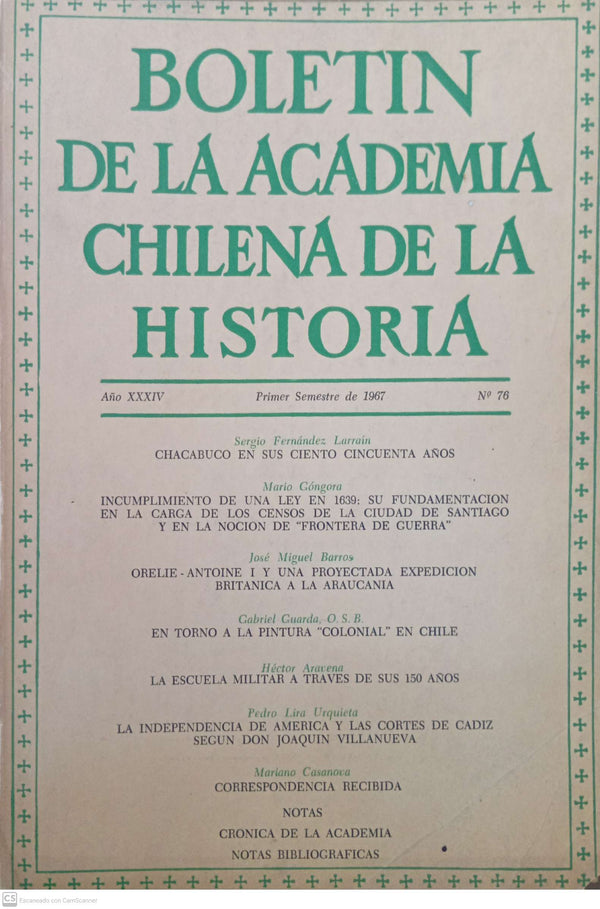 Boletín de la Academia Chilena de la Historia, Número 76