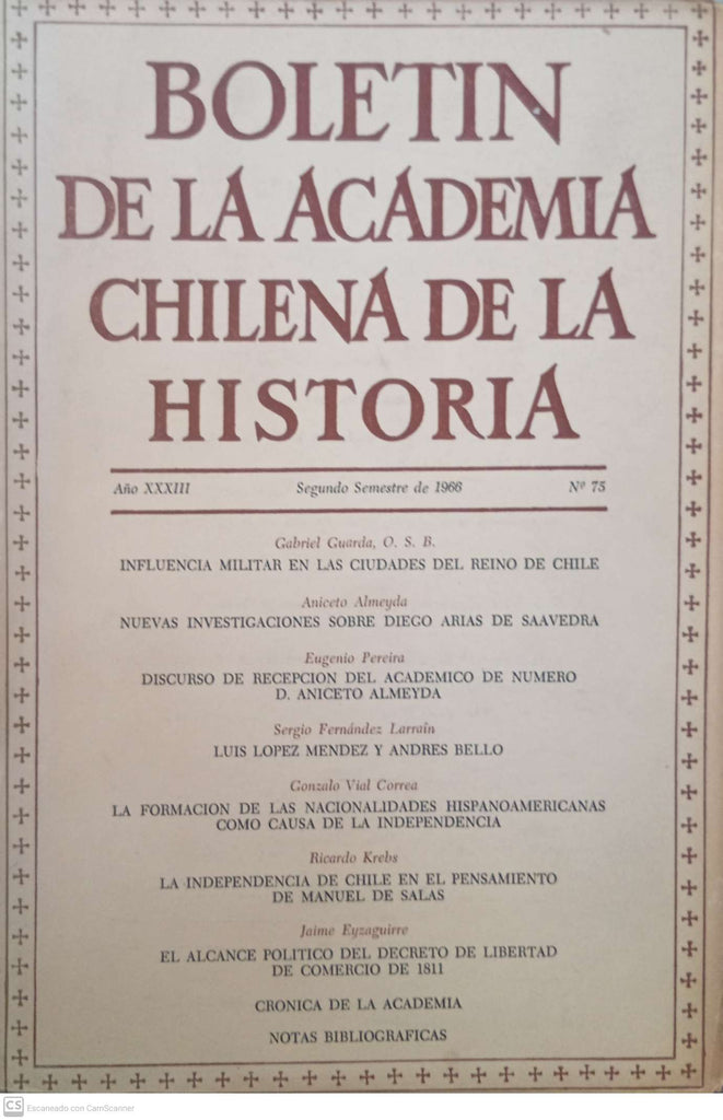 Boletín de la Academia Chilena de la Historia, Número 75
